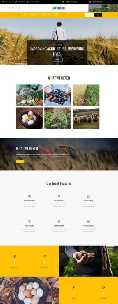 大气宽屏农业农产品种植养殖企业基地静态网站html模板-老妖IT乐园